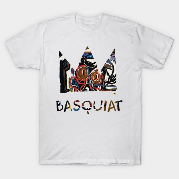 King Basquiat Crown Art T-Shirt by onyxicca liar